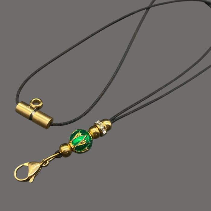 Double-Hook Amulet Rope Necklace Rounded Design - Image 2