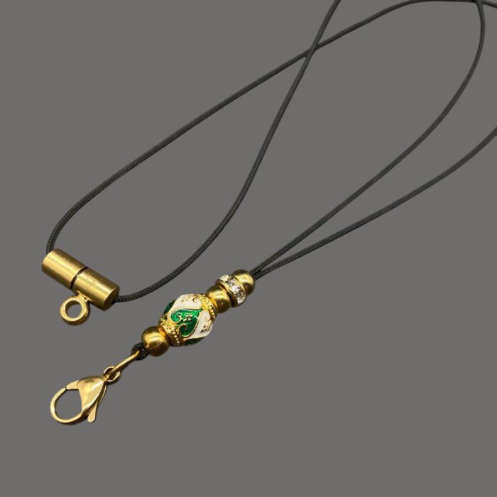Double-Hook Amulet Rope Necklace Rounded Design - Image 3