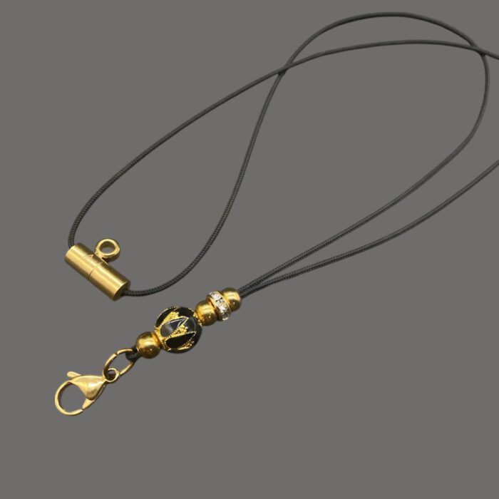 Double-Hook Amulet Rope Necklace Rounded Design - Image 1