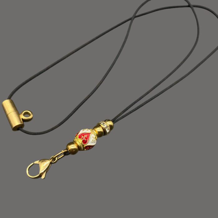 Double-Hook Amulet Rope Necklace Rounded Design - Image 7